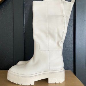 Sam Edelman Leather Nude Mid-length Boot Size 6